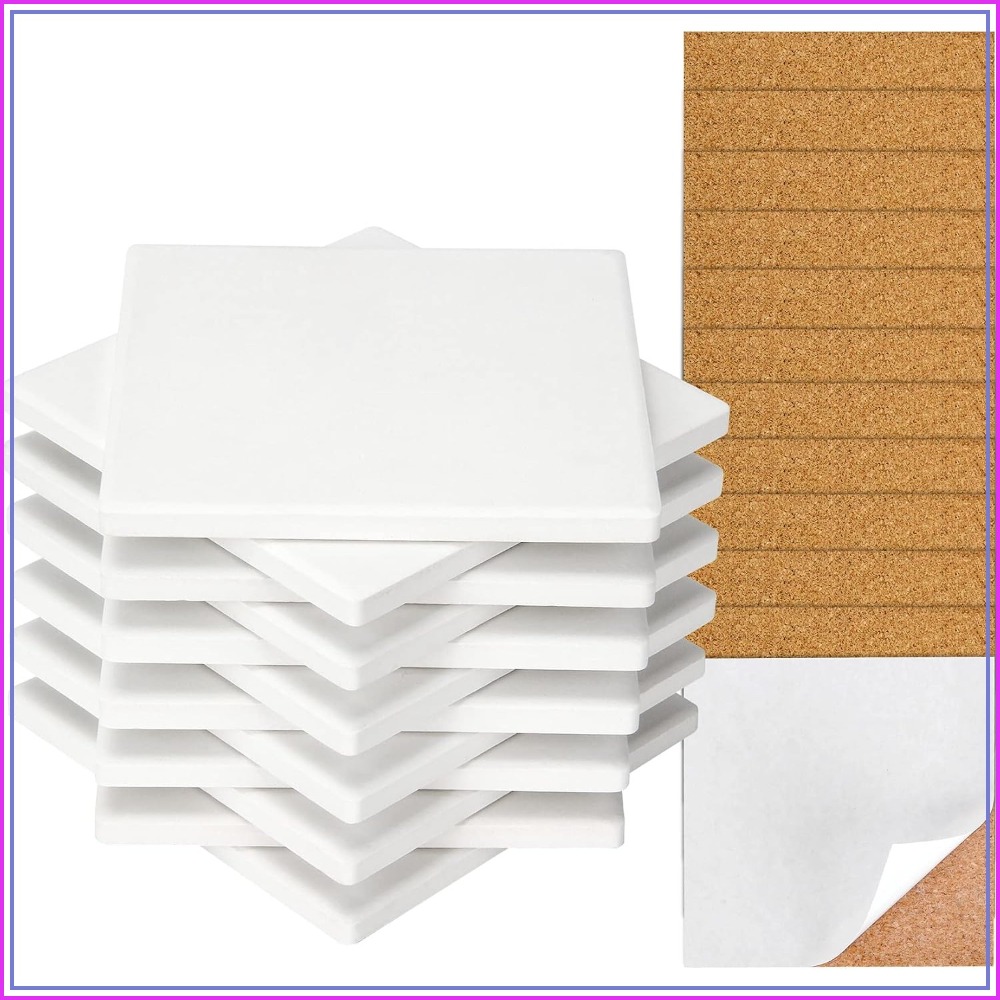 12 Pack Ceramic Coasters for C - Ceramic Tile Blank avaliação e preço