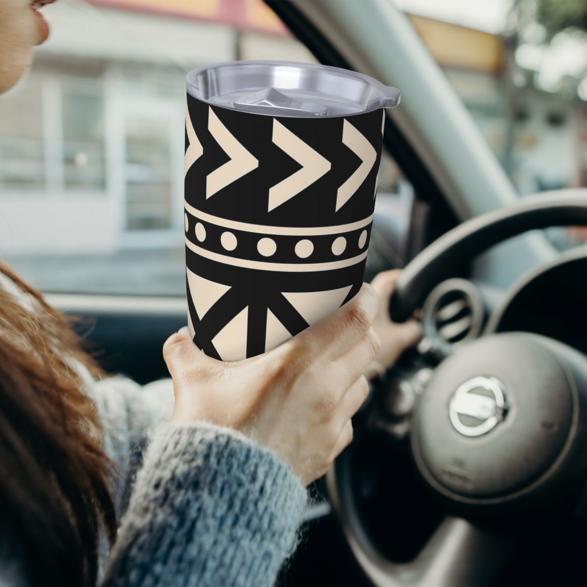 African Mud Cloth Black And Wh - Tumbler 20Oz White avaliação e preço