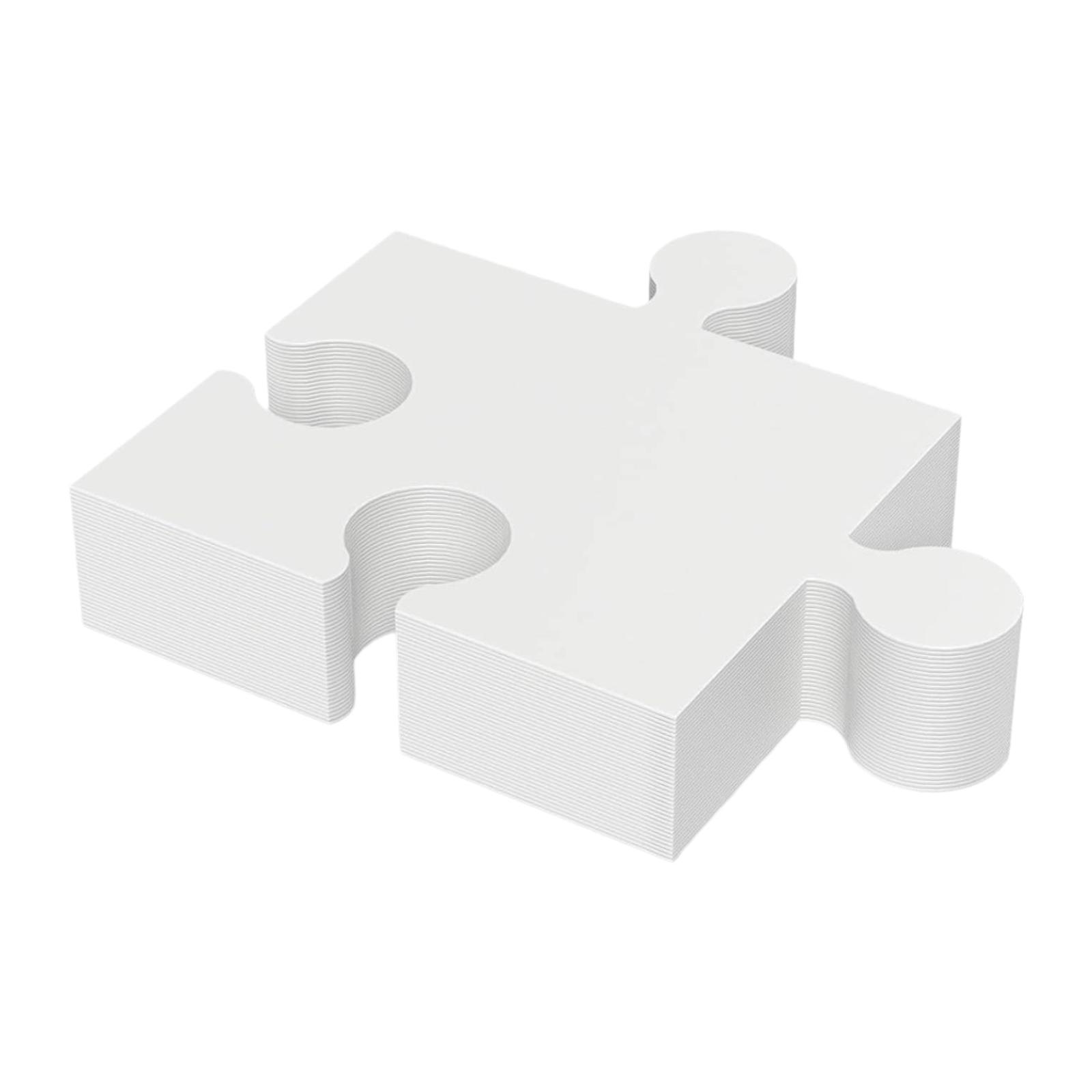 30 Pieces Blank Puzzle Pieces  - Puzzle Blank White avaliação e preço