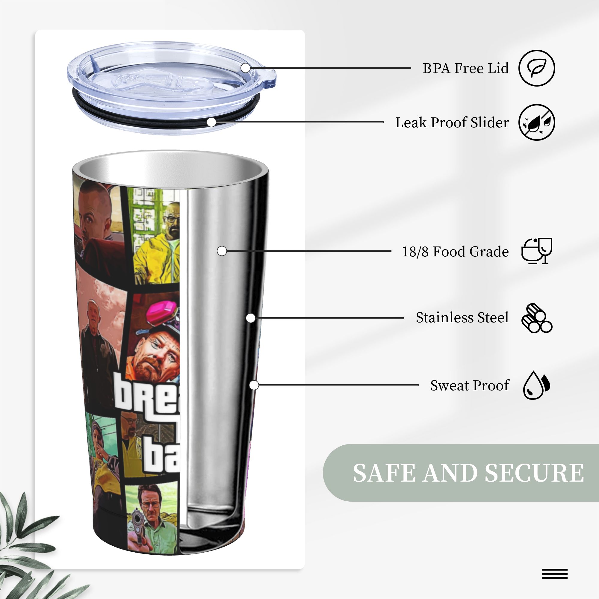 Breaking Bad Walter White Post - Tumbler 20Oz White avaliação e preço