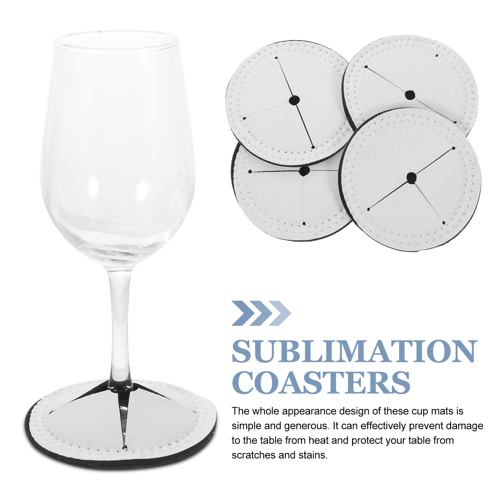 4Pcs DIY Red Wine Cup Coasters - Coaster Sublimation Blank avaliação e preço