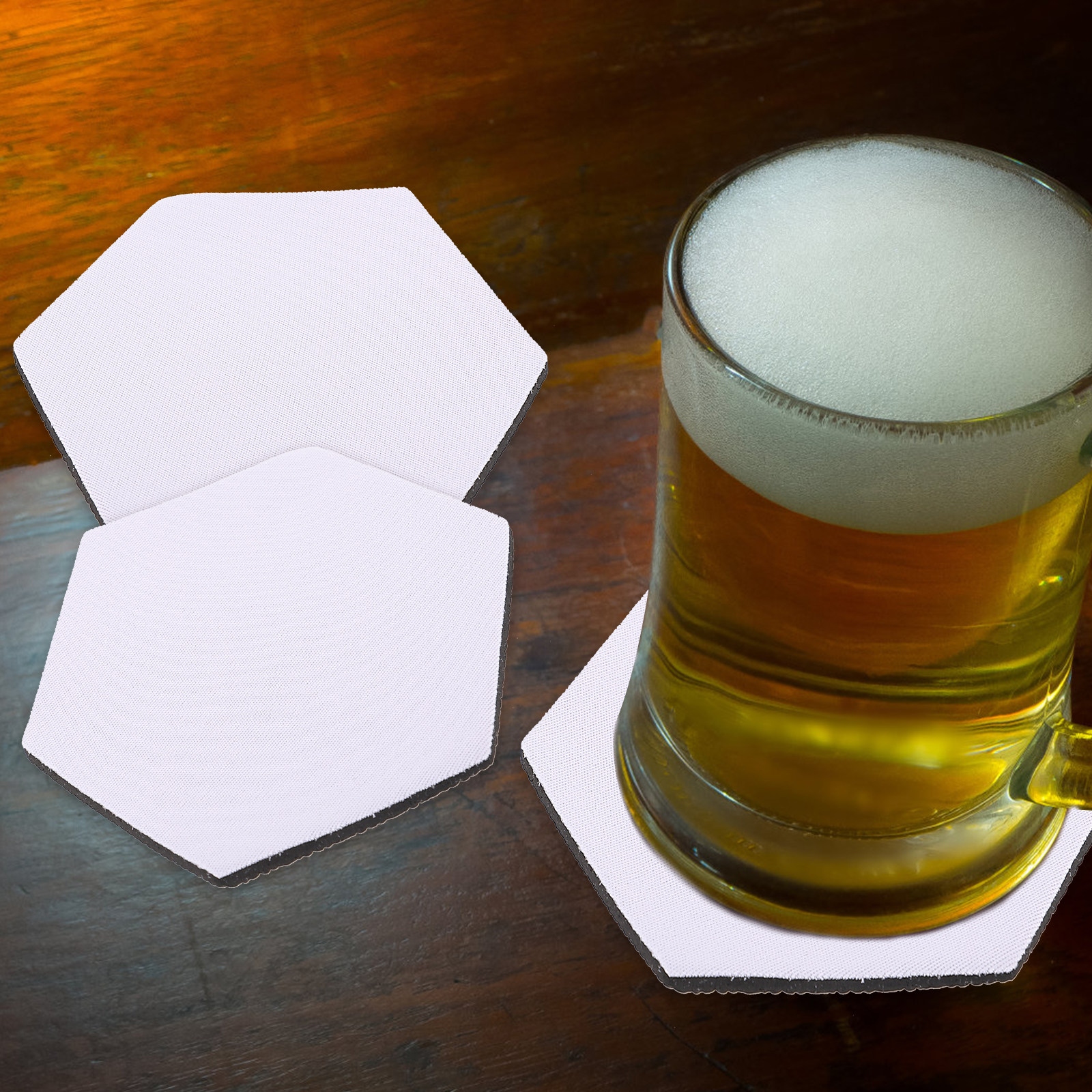 10Pcs Heat Transfer Coasters S - Coaster Sublimation Blank avaliação e preço